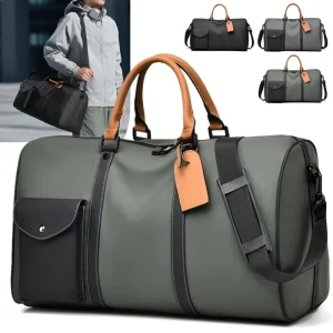 Custom High-End Large Capacity Men’s Business Travel Bag Casual Style Zipper Closure Easy Portability Suitable For Work Trip