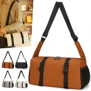 Custom High End Waterproof PU Crossbody Single Shoulder Bag Fashion Casual Travel Gym Durable Polyester Unisex Zipper