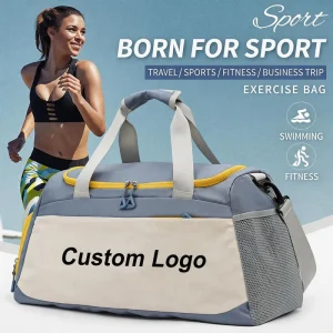Custom LOGO Large Capacity Sports Travel Backpack Portable Duffel Gym Tote Bag with Shoe Compartment Nylon Sport Designer Bag
