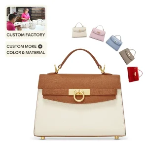 Custom Label New Trendy Contrast Color Womens Handbags Pu Leather Flap Handbags Fashion Design Vegan Ladies Hand Bags