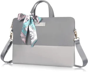 Custom Laptop Bag for Women Carrying Leather Waterproof Work Computer Shoulder Messenger Tote Briefcase Laptop Sleeve Case