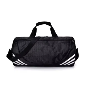 Custom Large Fitness Travel Duffle Bag Waterproof Black Nylon Mens Sports Gym Duffel Bag