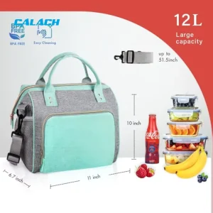 Custom Leakproof Large Reusable Tote Cooler Lunch Bag Thermal Insulated Lunch Bag with Adjustable Strap