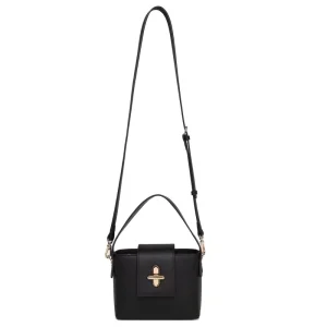 Custom Lock Flap Square Crossbody Bags for Women Fashion Leather Designer Bags With Adjustable Shoulder Strap and Handle Handbag