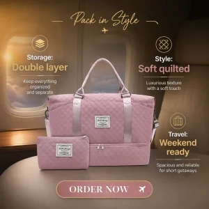 Custom Logo Adjustable Shoulder Strap Large Capacity Water Resistant Travel Gym Weekender Bag 3pcs Travel Bags