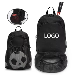 Custom Logo Backpack Sport Bag for Gym Men’s Independent Shoe Compartment Soft Ball Bag for Kit Football Basketball Bag