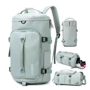 Custom Logo Bag Multi-function Waterproof Outdoor Sport Gym Bag Large Capacity Travel Fitness Backpack with Shoes Compartment