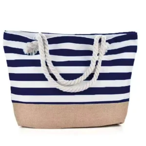 Custom Logo Beach Bag Shopping Tote Bag Beach High Quality Cotton Canvas Beach Bag Handbag