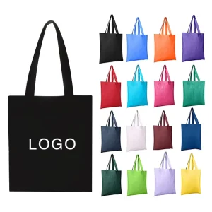 Custom Logo Blank Plain Cotton Canvas Tote Bags Eco Friendly Recycled Beach Bag Shopping Bags for Women’s Custom Canvas Bag