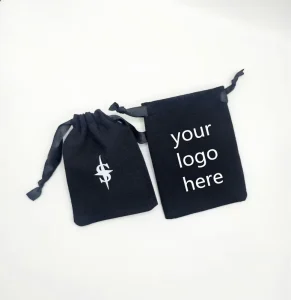 Custom Logo Canvas Cosmetic Bag Large Capacity Drawstring Makeup Pouch Zipper Foldable Jewelry Storage Bag for Daily Use Travel
