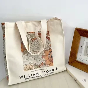 Custom Logo Cotton Canvas Bags Letter Shopping Personalized Printing Women Canvas Tote Bag