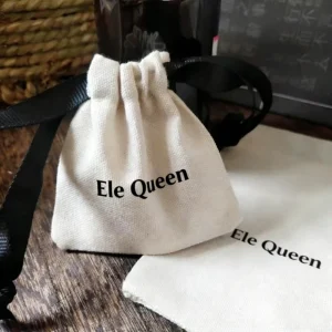 Custom Logo Cotton Drawstring Pouch Reusable Storage Bag for Jewelry Cosmetic Daily Use Travel Gift Favor