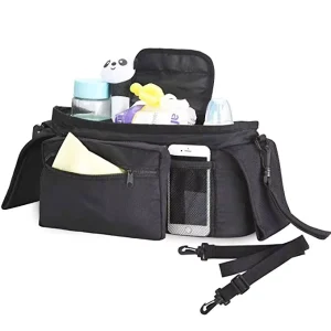 Custom Logo Crossbody Diaper Bag Waterproof Multifunctional Mummy Baby Bag with Stroller Straps Portable Travel Diaper Tote Bag