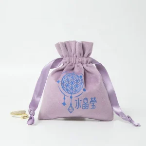 Custom Logo Cute Mini Velvet Gift Drawstring Pouch Jewelry Bag