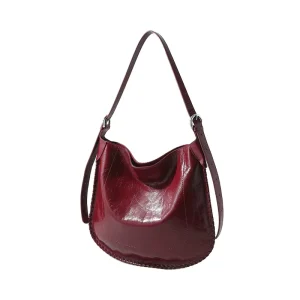 Custom Logo Design Genuine Leather Women Tote Handbags Large Capacity Crossbody Bag Vintage Ladies Shoulder Bags