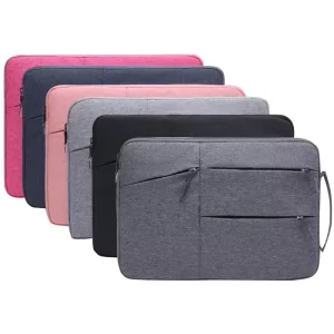 Custom Logo Double Layer Thicken Large Capacity Portable Laptop Case Sleeve With Handle