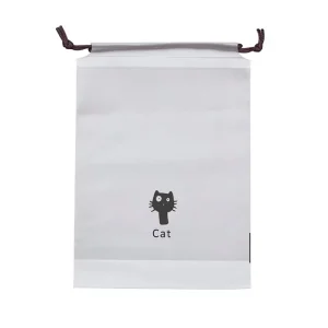 Custom Logo Drawstring Bag Frosted Plastic Packaging Bag Gift Pouch For Apparel Boutique Handbag Dust Bag