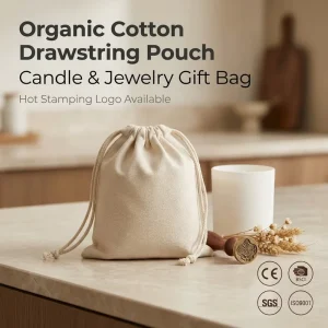 Custom Logo Drawstring Cotton Bag Eco Organic Canvas Shoe Dust Bag Personalised Dustproof Packing Pouch for Boutique Gift