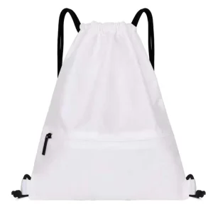 Custom Logo Eco friendly Polyester Drawstring Backpack Bulk Hiking Sport Gym Yoga Beach Promotional Bags Fashion