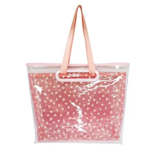 Custom Logo Floral Digital Prints EVA Tote Beach Bag Canvas Handle Waterproof Vinyl Summer Large Capacity Women’s Beach Bag