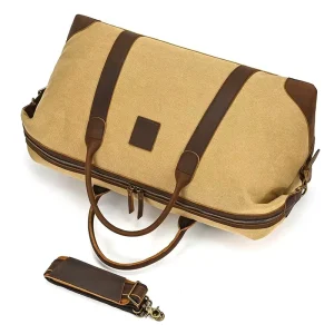 Custom Logo Foldable Canvas Duffel Bag Private Label Waterproof Gym Sports Travel Bag Minimalist Fashion Durable