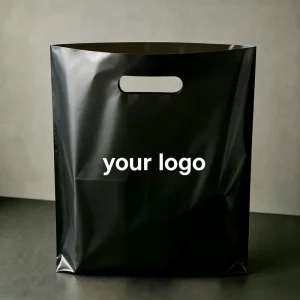 Custom Logo Frosted Plastic Shopping Bag Boutique Merchandise Packaging Pouch Die Cut Handle Poly Bags for Business Factory