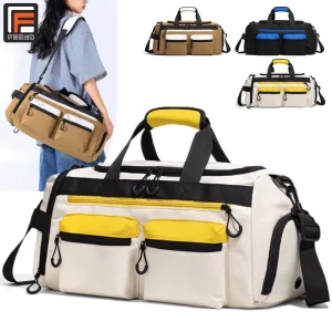 Custom Logo High Quality Large Capacity Gym Duffel Bag Waterproof Oxford Travel Duffle Bag With Polyester Lining For Fitness