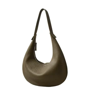 Custom Logo Ladies Handbags Simple High Quality Crossbody Bag Genuine Leather Women Hobo Shoulder Bags