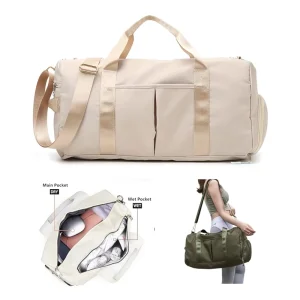 Custom Logo Large Capacity Duffel Sports Bag Women Pink Sport Cross Body Duffle Gym Bag for Girls