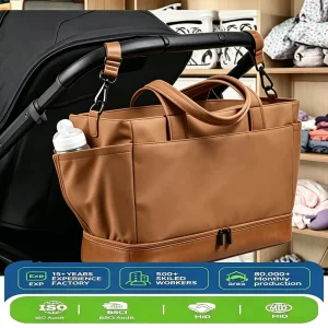 Custom Logo Light Weight Mommy’s Weekend Travel Bag Fashion Stylish Mummy Storage Nappy Bag Baby’s Diaper Bag