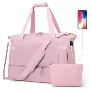Custom Logo Luxury Casual Large-Capacity Oxford Waterproof Overnight Weekend Duffel Bag With Usb Charging Port