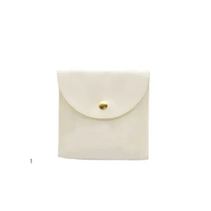 Custom Logo Luxury Jewelry Pouch Small Jewelry Bag Microfiber Jewelry Pouches With Button