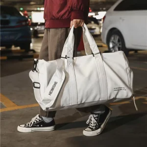 Custom Logo Men Large Small Weekend Bag Dry and Wet Fitness Handbag Male Female Sports PU Leather Handbag Travel Women Gym Bag
