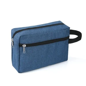 Custom Logo Oxford Cloth Zipper Storage Bag Makeup Tools Pencil Case Toiletry Pouch Home Travel Handled Gift
