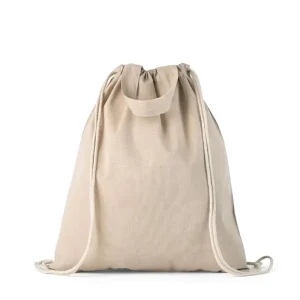 Custom Logo Personalized Soft Fabric Calico Canvas Cotton Drawstring Bag with Double String