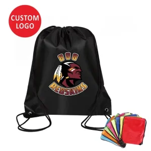 Custom Logo Polyester Drawstring Bag Drawstring Custom Bag