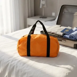Custom Logo Portable Waterproof Large Capacity Polyester Zipper Duffle Bag Fashion Foldable Gym Sports Travel Bags