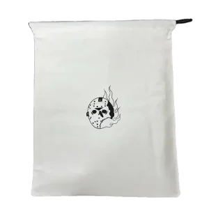 Custom Logo Premium Heavy Duty Offwhite Cotton Canvas Large Gift Packing Drawstring Pouch Dust Bag