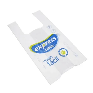 Custom Logo Printed HDPE T shirt Bag on Roll with Paper Core Factory Heavy Duty Perforated Plastic Vest Shopping Bag