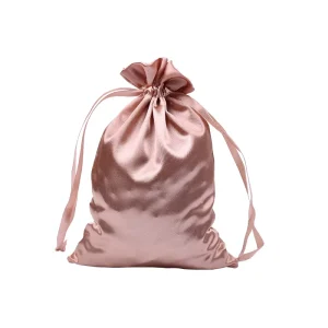 Custom Logo Printed Satin Jewelry Pouch Drawstring Bag Real Silk for Luxury Earring Ring Packaging Gift Bag