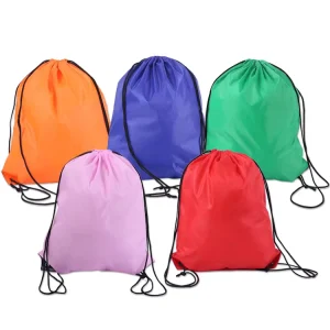 Custom Logo Printed Waterproof Recyclable Eco Friendly Polyester Oxford Cloth Casual Drawstring Bag for Events