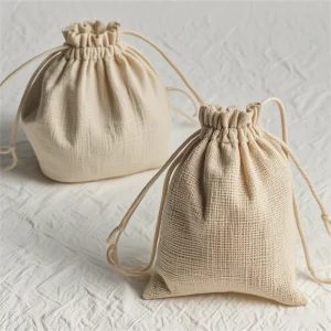 Custom Logo Printing Jute Drawstring Bag Coffee Cocoa Bean Packaging Bag Food Christmas Gift Jute Linen Pouch