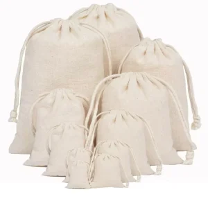 Custom Logo Recyclable Cotton Canvas Pouch Dust Bag for Clothing and Handbags in Different Sizes