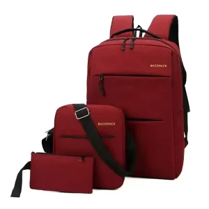 Custom Logo Recycled Outdoor Business Computer Bag Multiple Functions Sets Laptop Student School Backpack with USB Charging Port