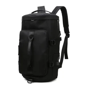 Custom Logo Sport Duffel Bag with Large Capacity Modern PU Gym Bag Featuring Shoes Compartment