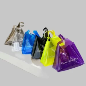 Custom Logo Travel Crossbody Shoulder Jelly Shopping Bag Large Transparent Clear PVC Tote Bag for Beach