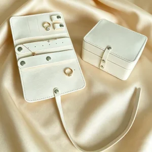Custom Logo Velvet Faux Suede Envelope Pouch with Buckle Closure Foldable Microfiber Necklace Pouch Bag Jewelry Gift Box Storage