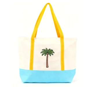 Custom Logo Waterproof Beach Bag for Family Beach Trips Pool Vacations Durable Spacious Capacity Eco friendly Shopping Tote Bag
