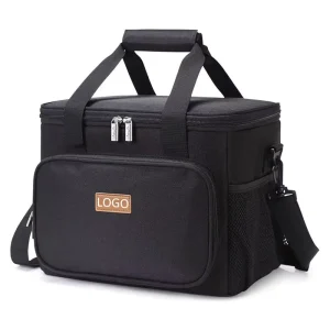 Custom Logo Waterproof Portable Large Capacity Insulated Zipper Camping Picnic Food Lunch Box Cooler Bag for Adult