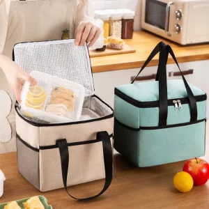 Custom Logo Waterproof Thermal Bag Portable Insulated Cooler Tote Bag Durable Picnic Lunch Bags for Women Kids